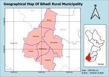 Geographical Map of Bihadi Rural Municipality