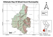 Hillshade Map of Bihadi Rural Municipality